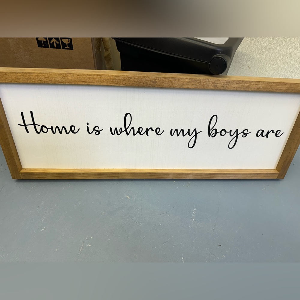 Wooden Framed Wall Art with Quote